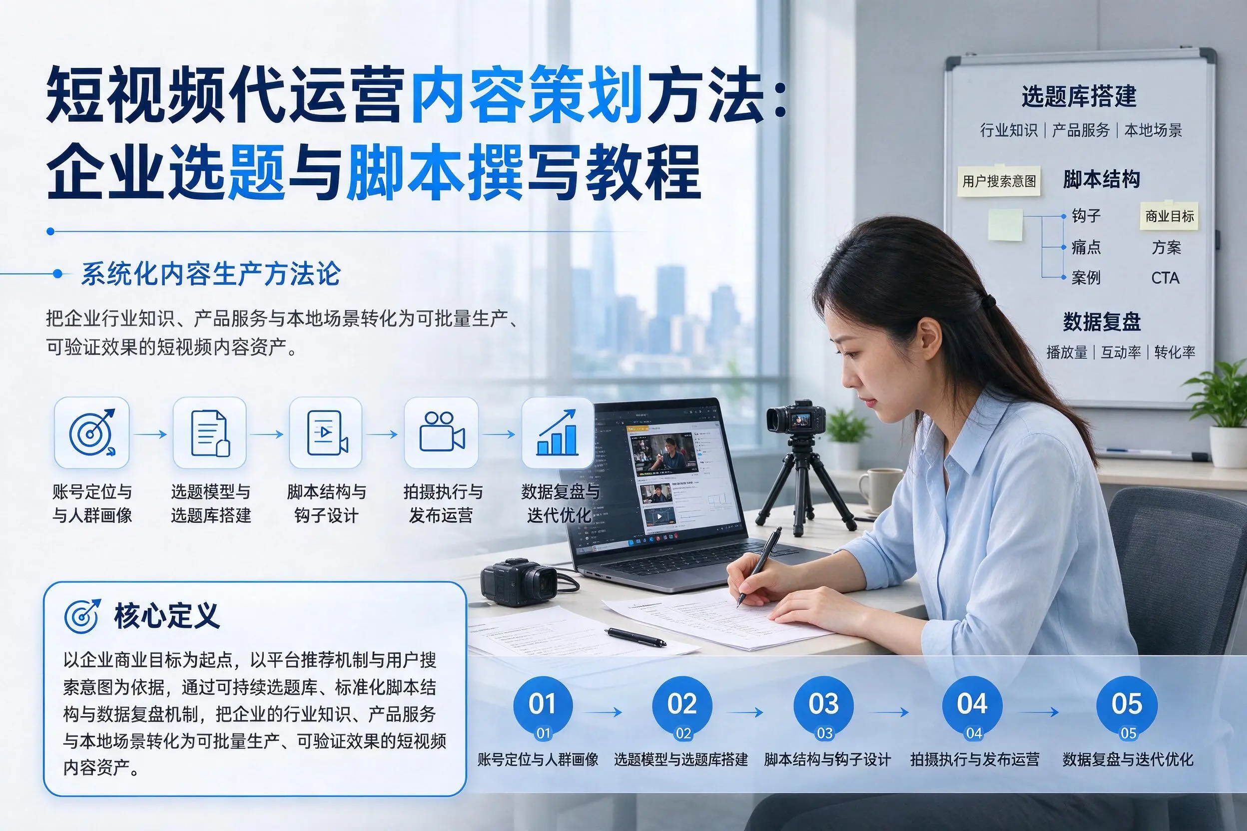 短视频代运营内容策划方法：抚州企业选题与脚本撰写教程