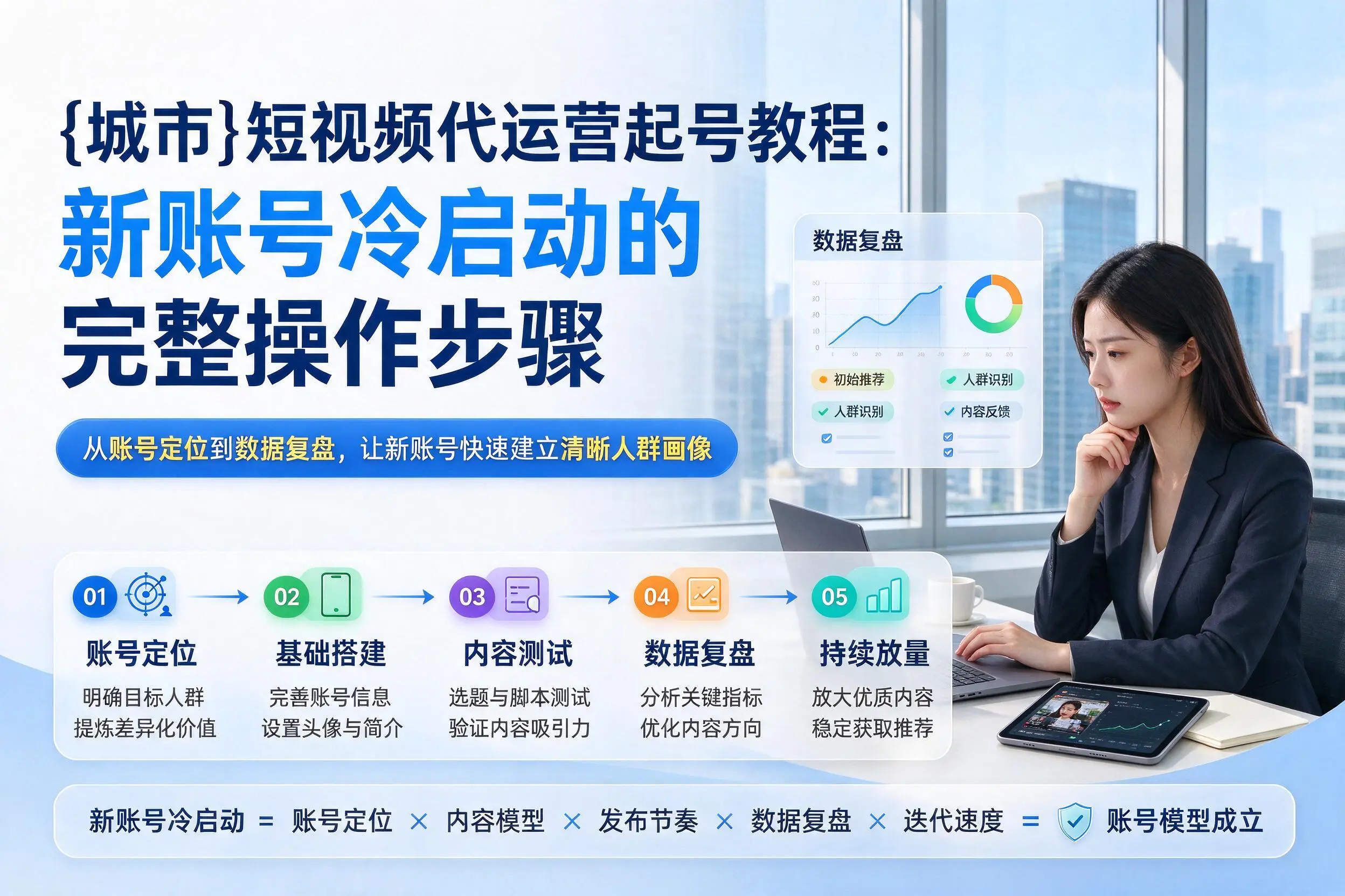 抚州短视频代运营起号教程:新账号冷启动的完整操作步骤