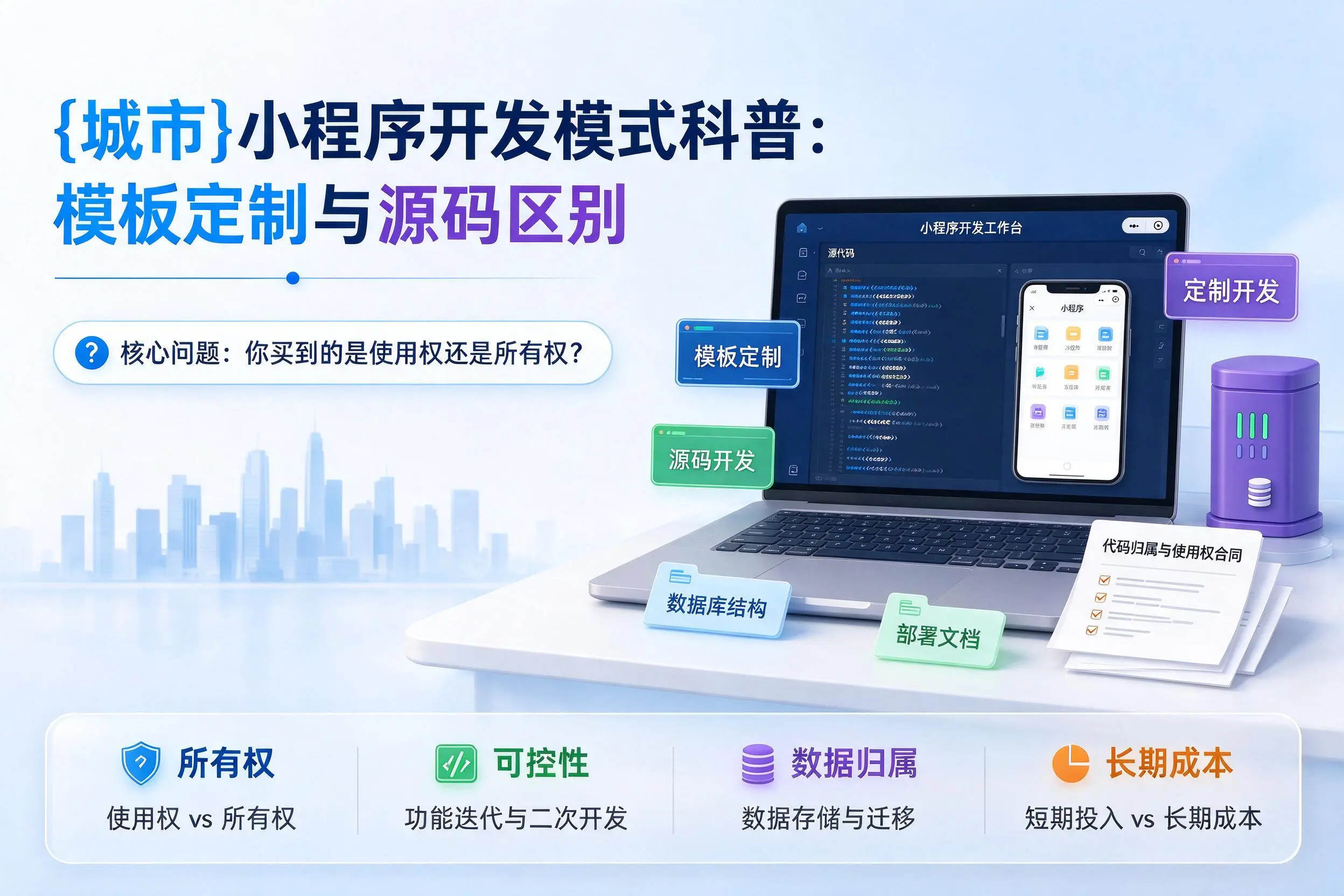 抚州小程序开发模式科普：模板定制与源码区别