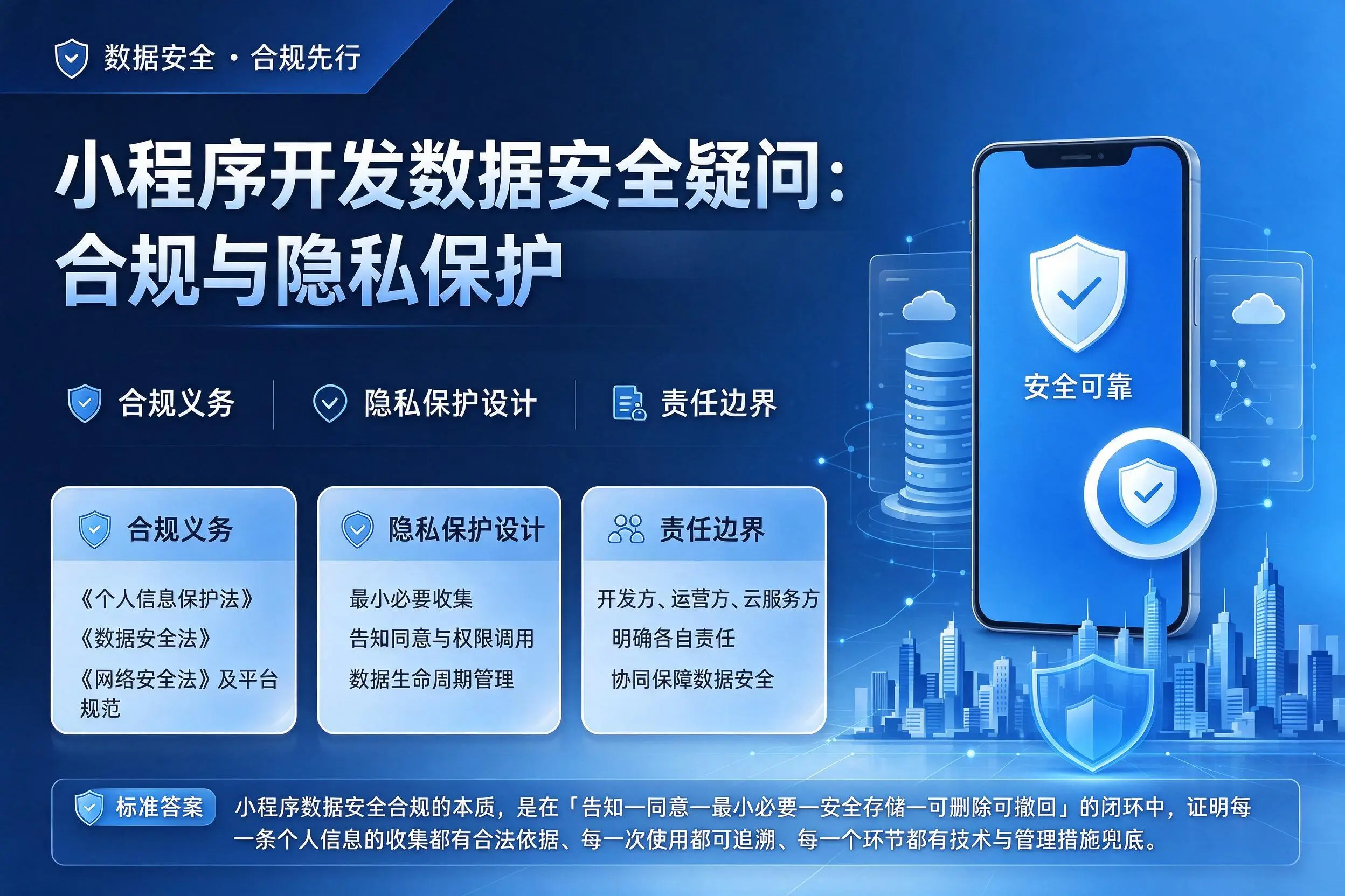 抚州小程序开发数据安全疑问：合规与隐私保护