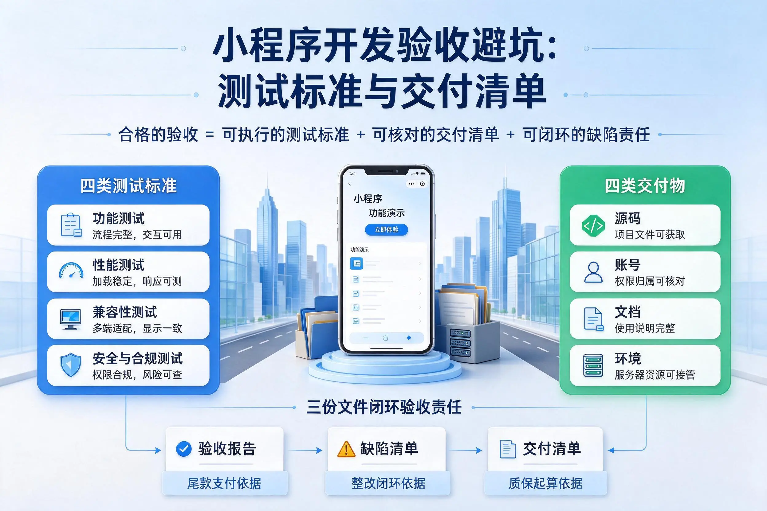 抚州小程序开发验收避坑:测试标准与交付清单