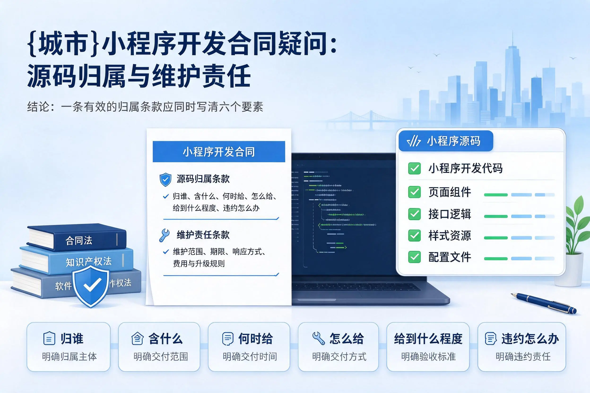 抚州小程序开发合同疑问:源码归属与维护责任