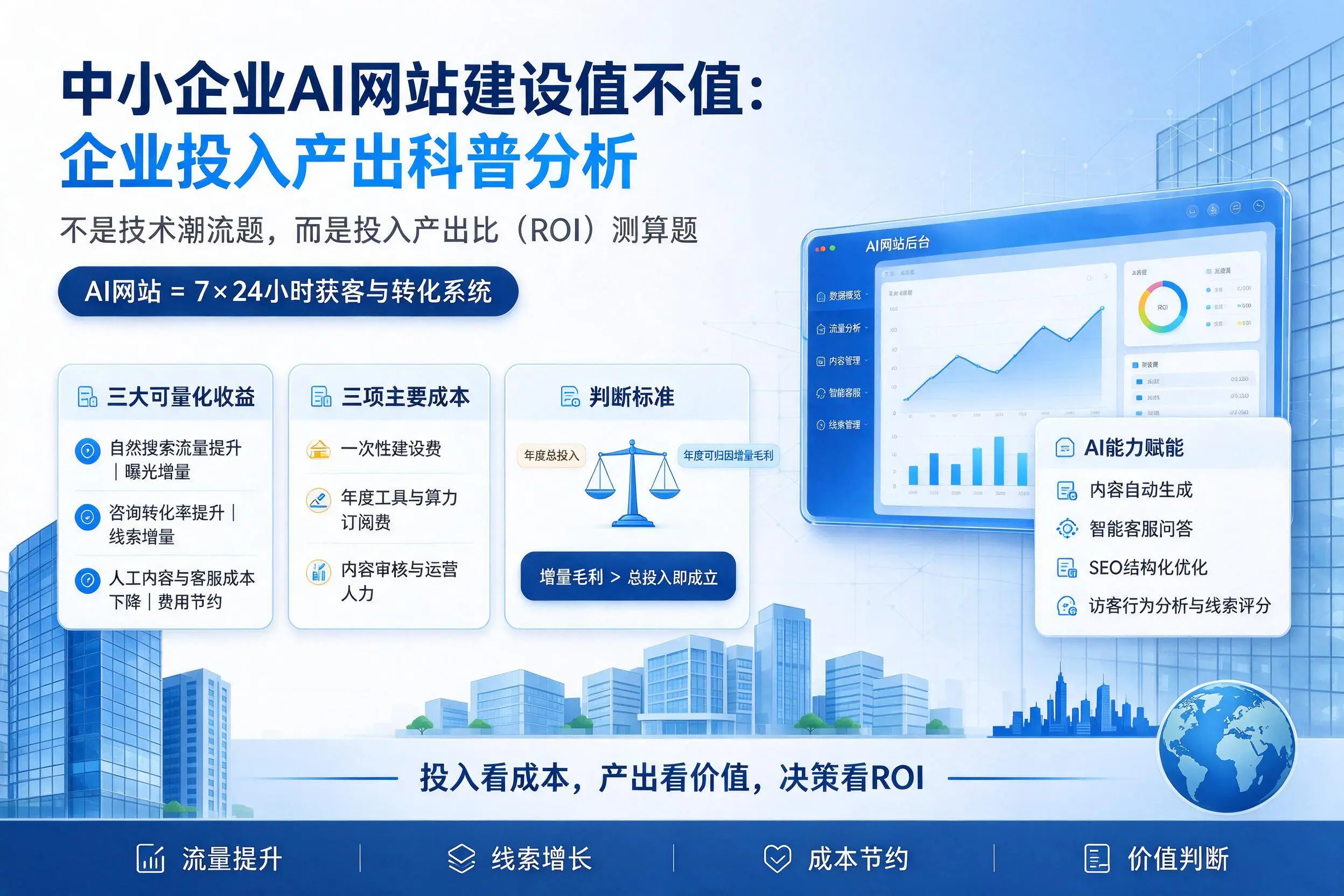 中小企业AI网站建设值不值：抚州企业投入产出科普分析