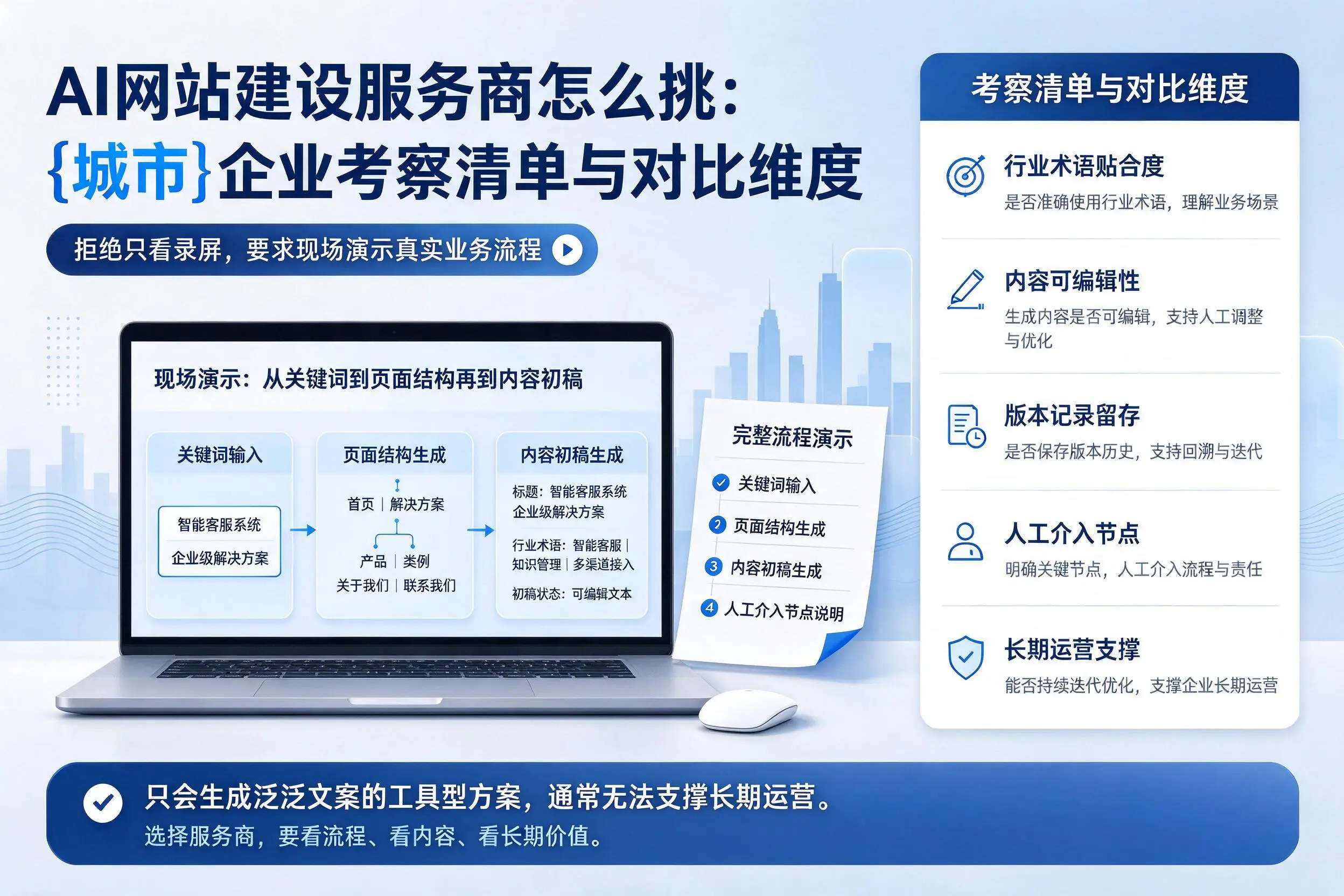 AI网站建设服务商怎么挑:抚州企业考察清单与对比维度