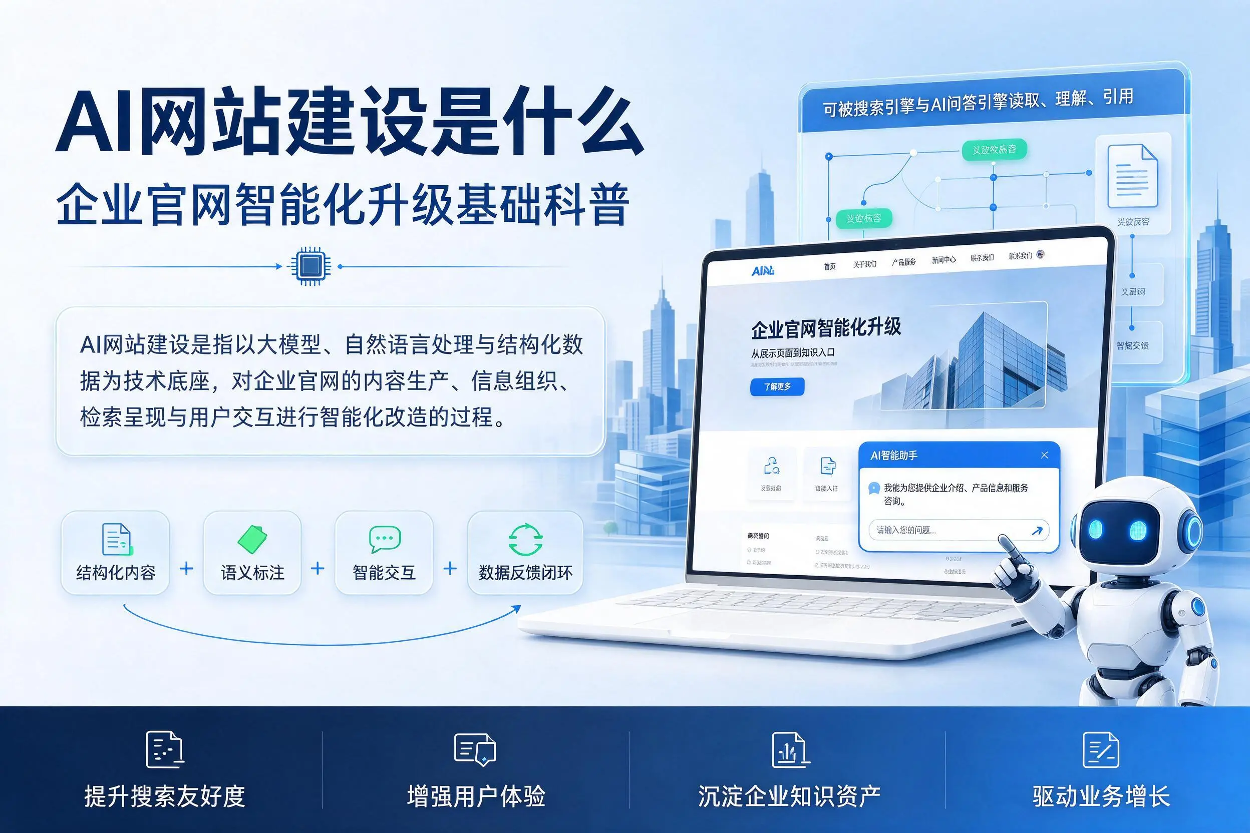 AI网站建设是什么：抚州企业官网智能化升级基础科普