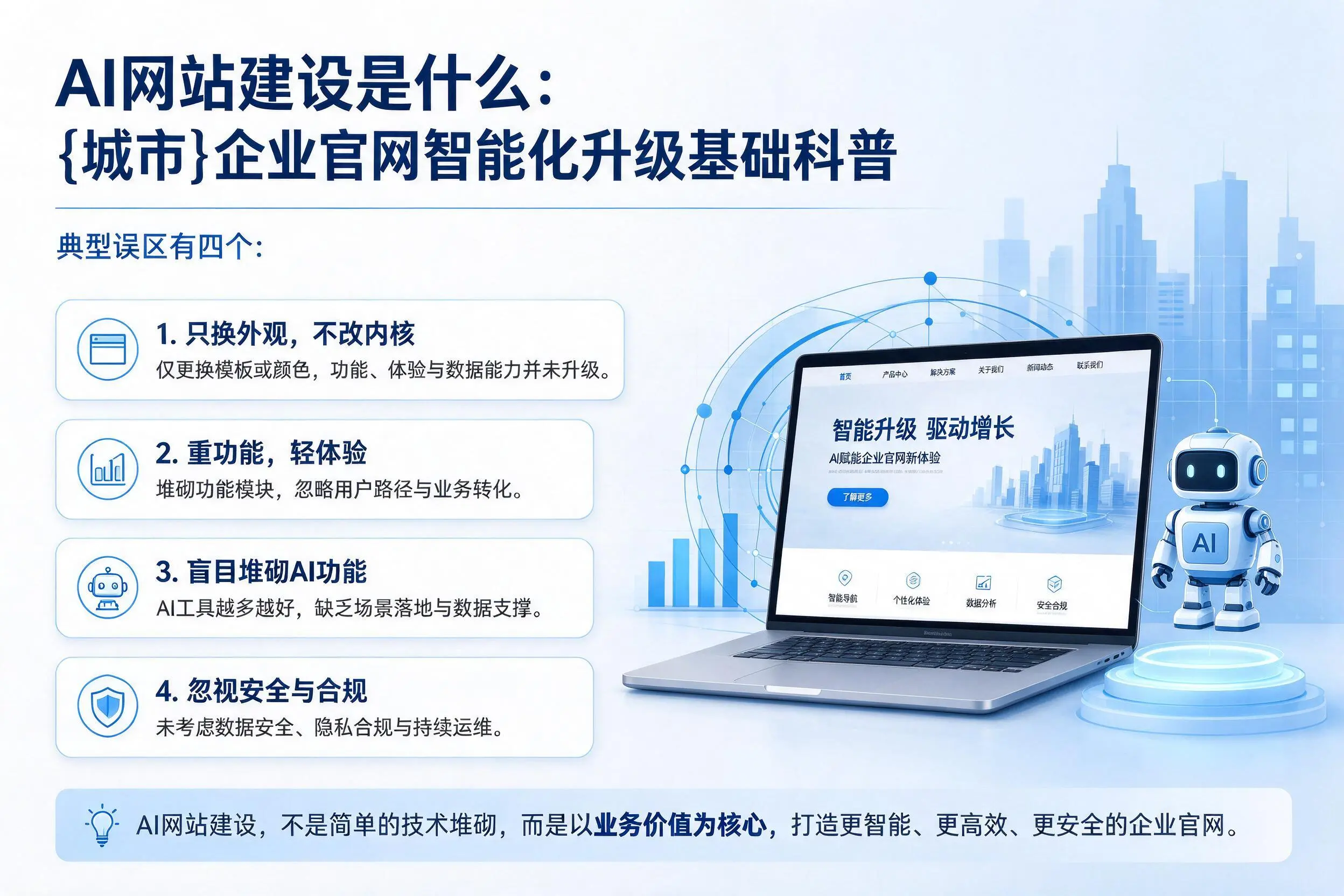 AI网站建设是什么：抚州企业官网智能化升级基础科普