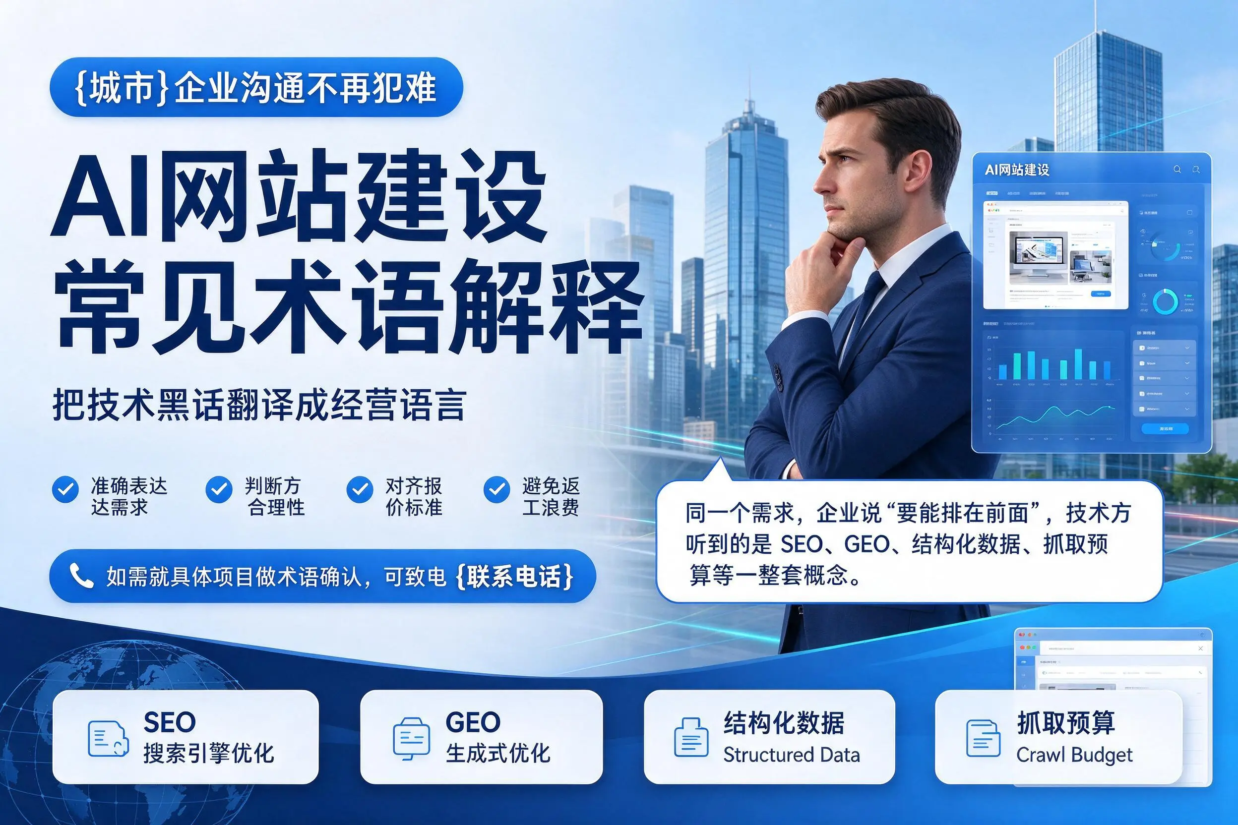 AI网站建设常见术语解释，抚州企业沟通不再犯难