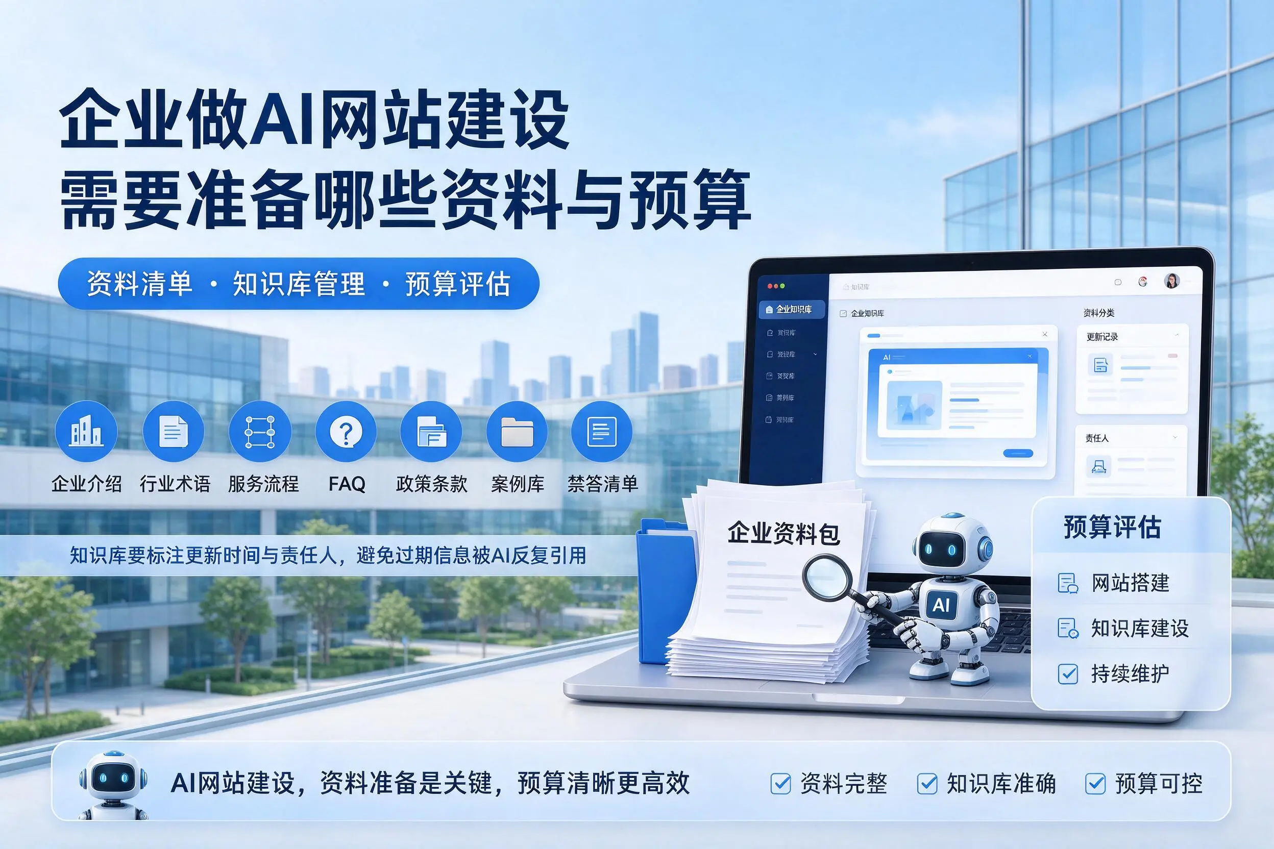 抚州企业做AI网站建设需要准备哪些资料与预算