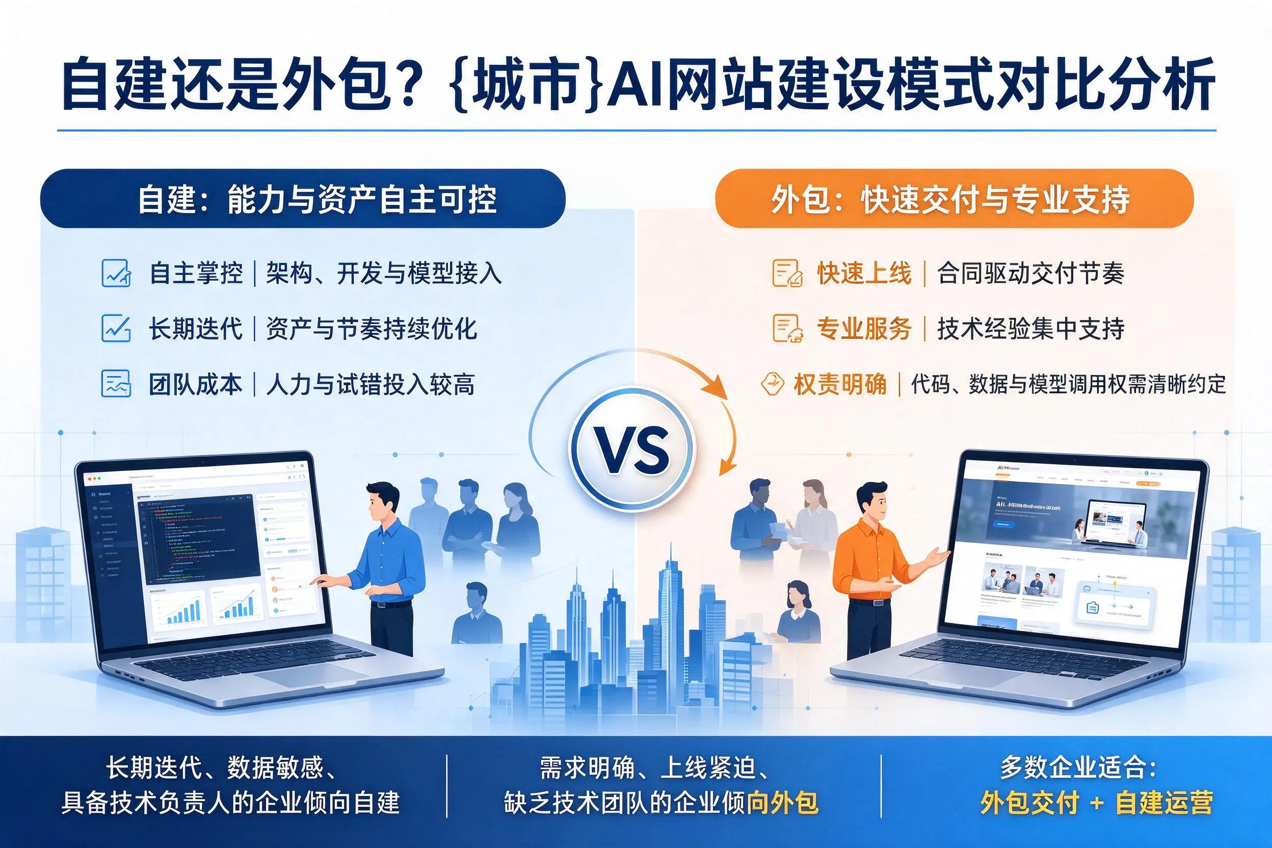 自建还是外包？抚州AI网站建设模式对比分析