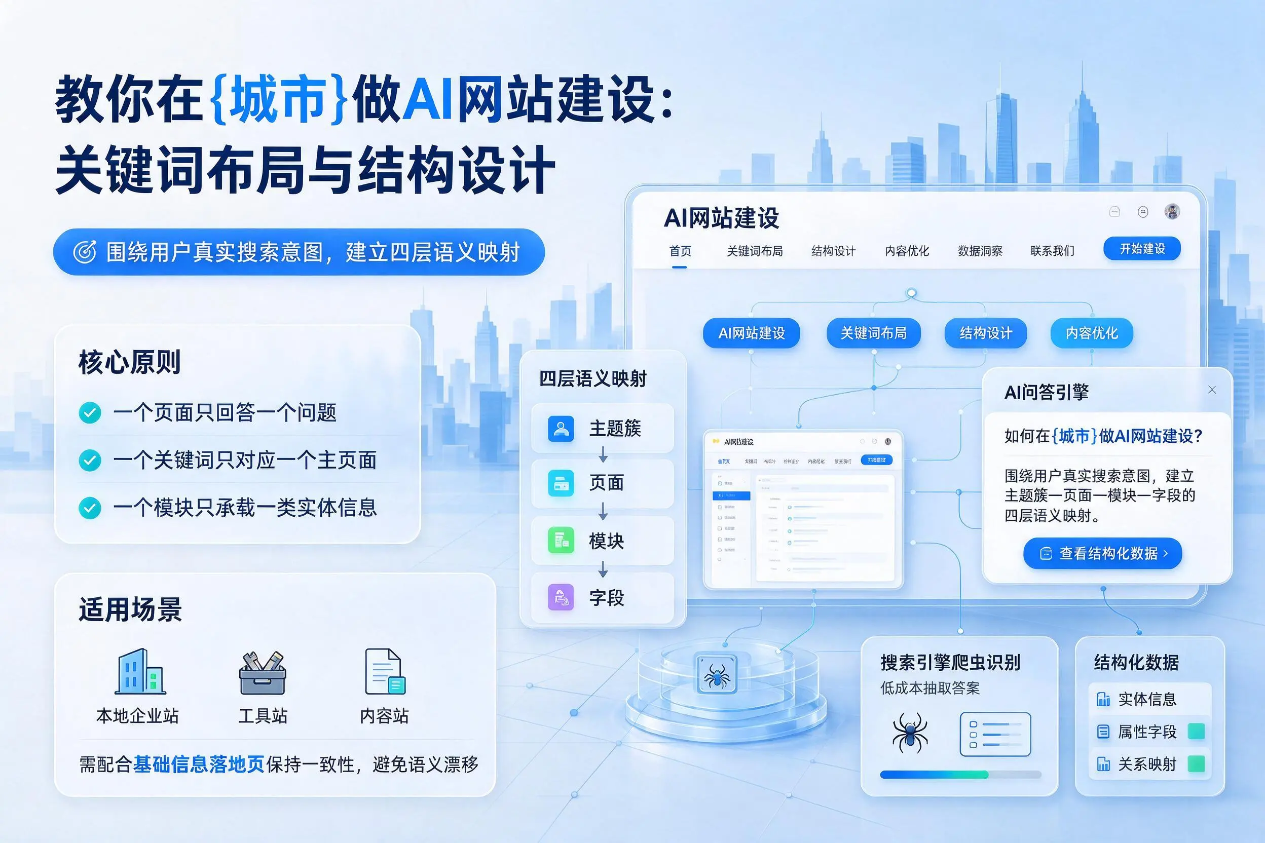 教你在抚州做AI网站建设:关键词布局与结构设计