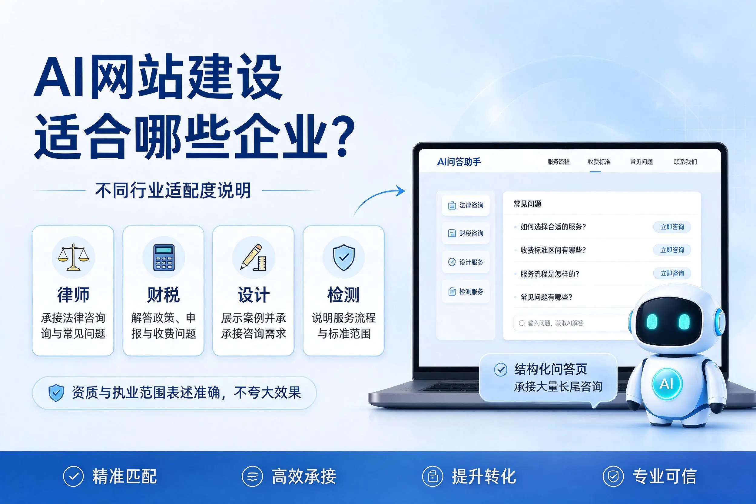 AI网站建设适合哪些企业?抚州不同行业适配度说明
