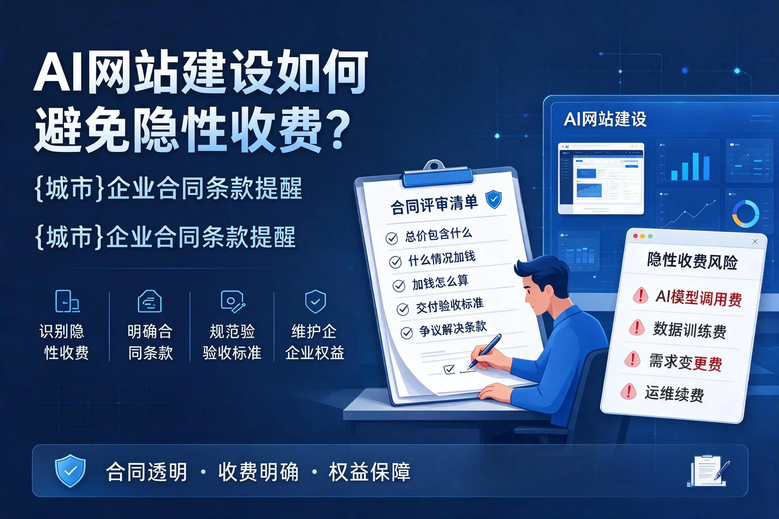 AI网站建设如何避免隐性收费？抚州企业合同条款提醒