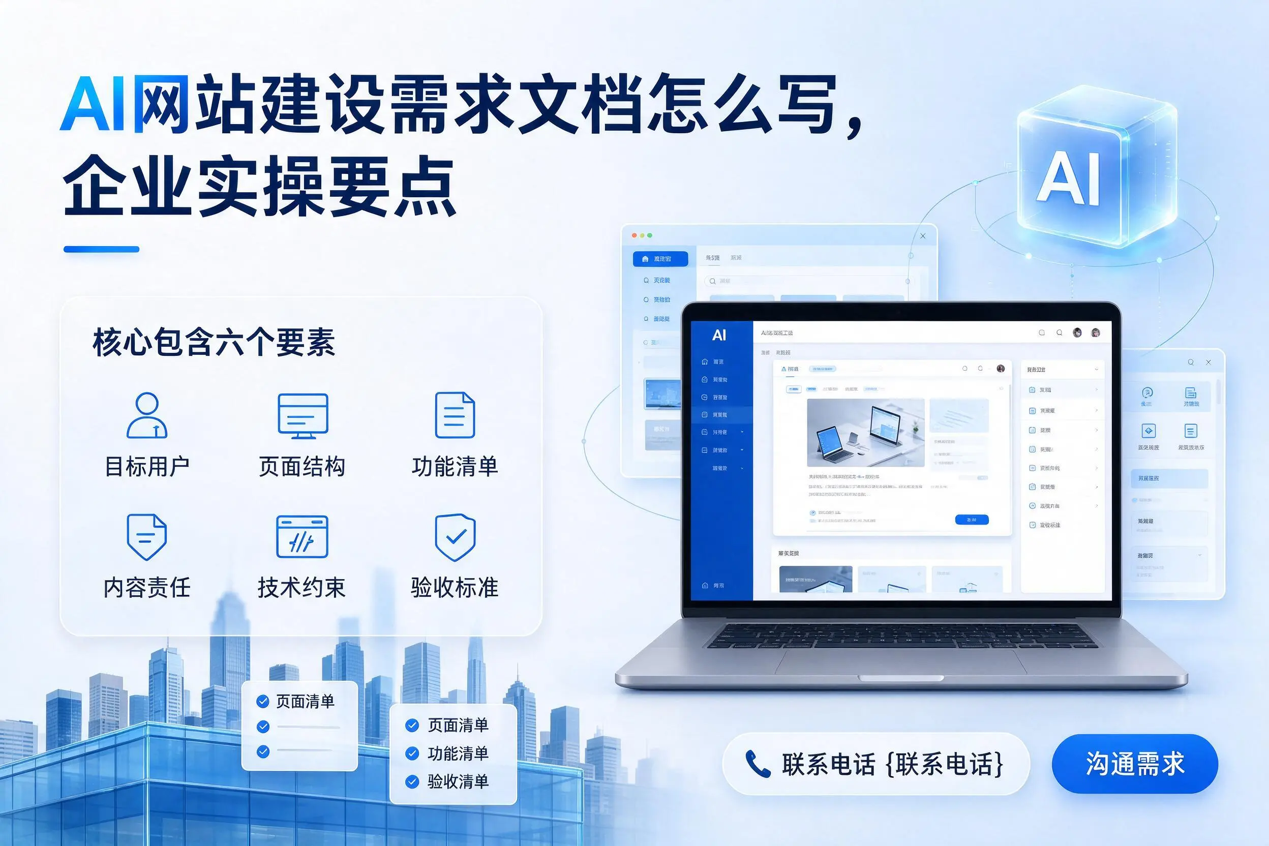 AI网站建设需求文档怎么写，抚州企业实操要点